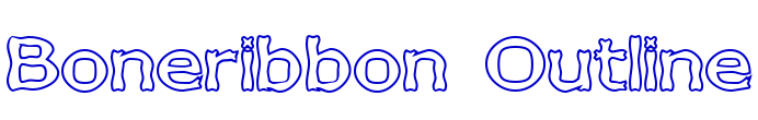 Boneribbon Outline шрифт